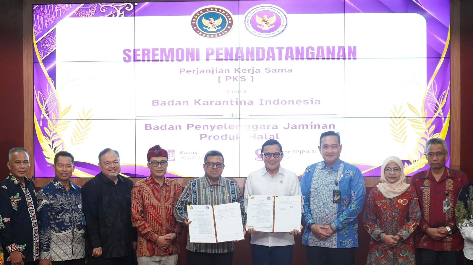 BPJPH and Barantin sign cooperation agreement on halal quarantine oversight